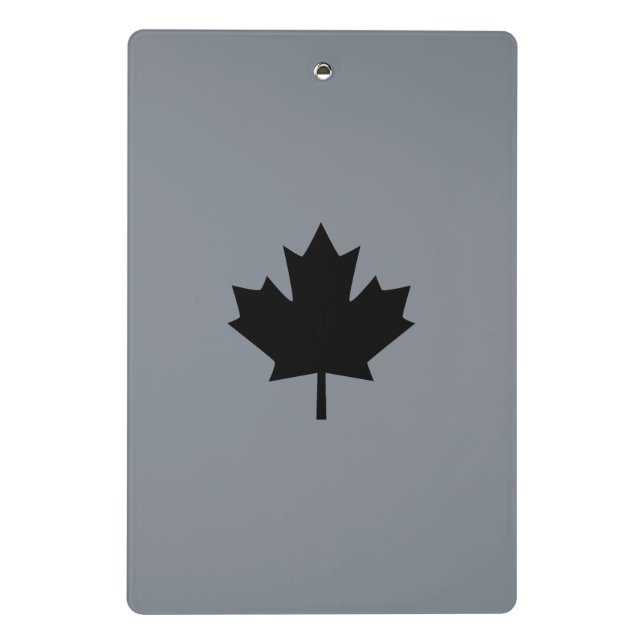 kanadische Dekoration aus schwarzem Ahornblättern Mini Klemmbrett (Rückseite)