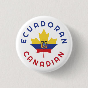 Kanadische Ecuadoran-Wurzeln Button