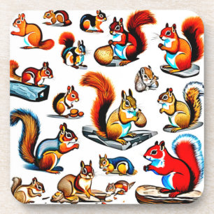 Kanadische Eichhörnchen und Chipmunks-Design Getränkeuntersetzer