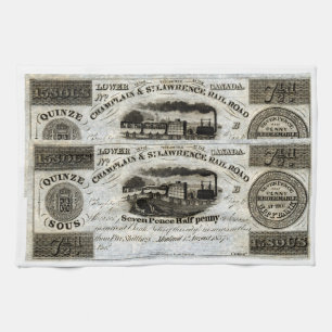 Kanadische Eisenbahnwährung von 1837 Handtuch