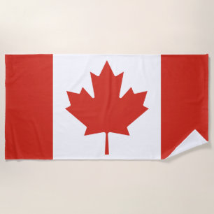 Kanadische Flagge (Ahornleaf) (Kanada) Strandtuch