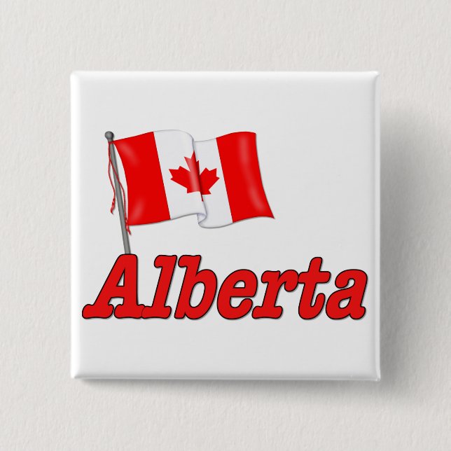 Kanadische Flagge - Alberta Button (Vorderseite)