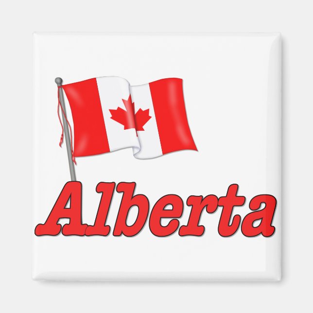 Kanadische Flagge - Alberta Magnet (Vorne)