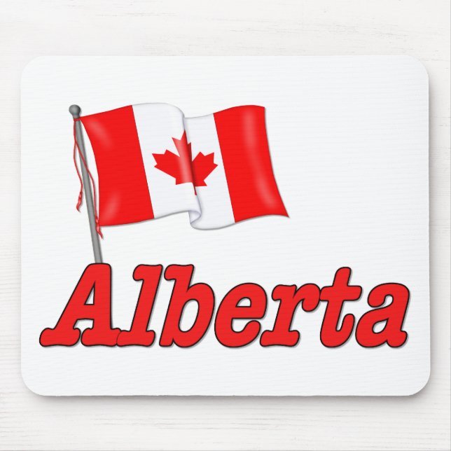 Kanadische Flagge - Alberta Mousepad (Vorne)
