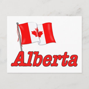 Kanadische Flagge - Alberta Postkarte