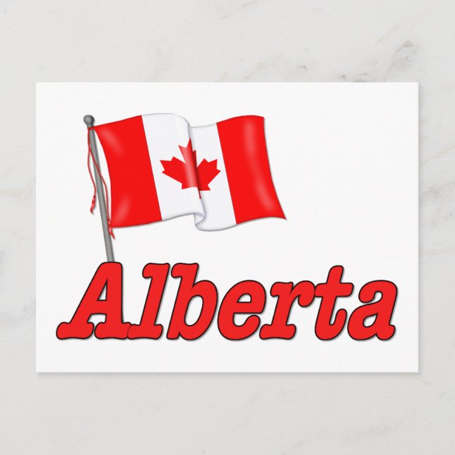 Kanadische Flagge - Alberta Postkarte (Vorderseite)