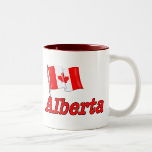 Kanadische Flagge - Alberta Zweifarbige Tasse