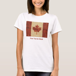 Kanadische Flagge an der Binnenbrauenbrücke T-Shirt