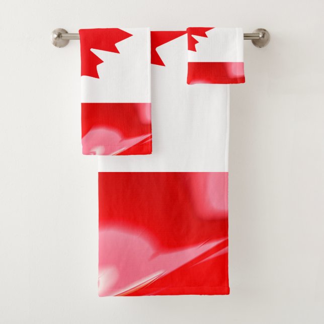 Kanadische Flagge Badhandtuch Set (Insitu)