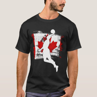 Kanadische Flagge Basketball-Kanadas, die lustiges T-Shirt