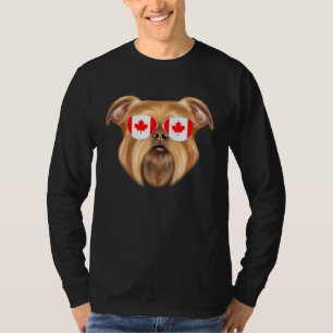 Kanadische Flagge Brüssel Griffon Hund Kanada Tasc T-Shirt