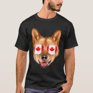 Kanadische Flagge Finnischer Spitz Dog Canada Pock T-Shirt