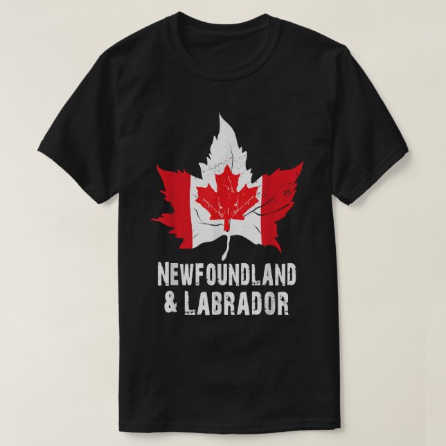Kanadische Flagge für Neufundland Labrador T-Shirt (Design vorne)