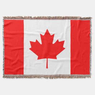 Kanadische Flagge gesponnenes Blatt der Wurfsdecke Decke