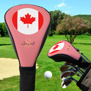 Kanadische Flagge & Girls Mit Monogramm Golfclubs Golf Headcover