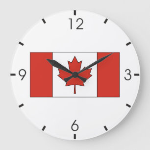 kanadische Flagge Große Wanduhr