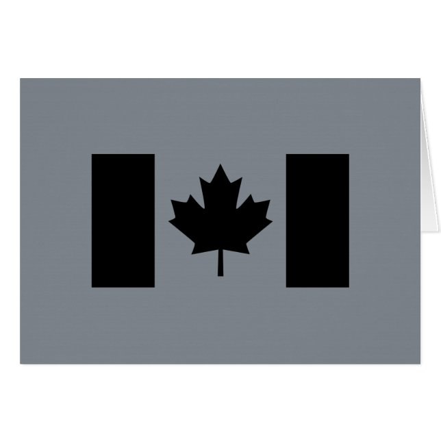Kanadische Flagge im Schwarzen Dekor (Vorderseite (Horizontal))