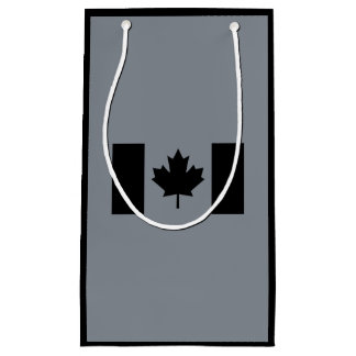 Kanadische Flagge im Schwarzen Dekor Kleine Geschenktüte