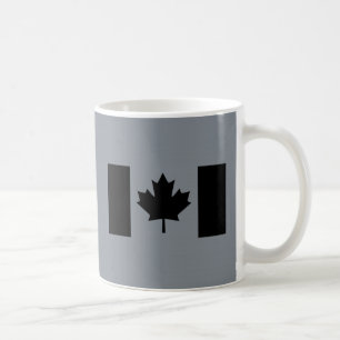 Kanadische Flagge im Schwarzen Design Tasse