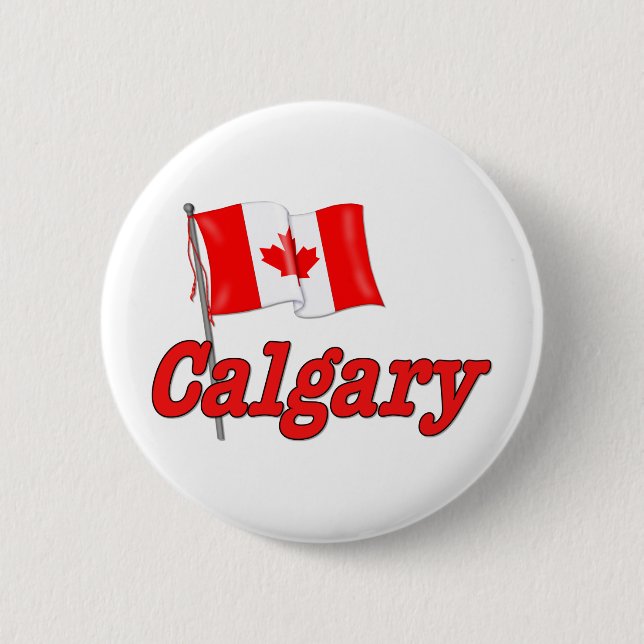 Kanadische Flagge - Kalgary Button (Vorderseite)
