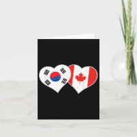 Kanadische Flagge Koreas Herz Südkoreas Kanada