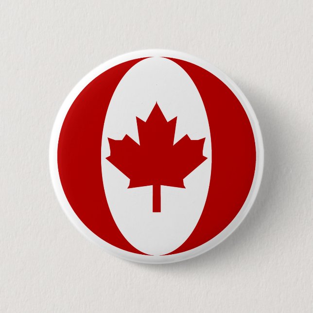 Kanadische Flagge Kugel Button (Vorderseite)