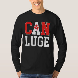 Kanadische Flagge Luge Rider kanadische Can Luge T-Shirt