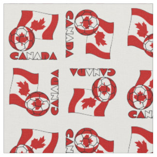 Kanadische Flagge mit Fußball Stoff