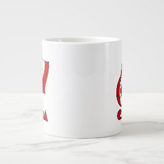 Kanadische Flagge mit Fußballball Jumbo-Tasse