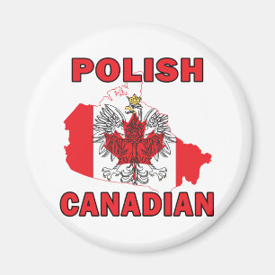 Kanadische Flagge Polnisch Karte Kanada Magnet