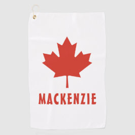 Kanadische Flagge Red Maple Leaf Kanada Tag Name T Golfhandtuch