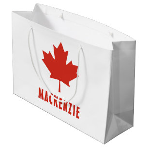 Kanadische Flagge Red Maple Leaf Kanada Tag Name T Große Geschenktüte