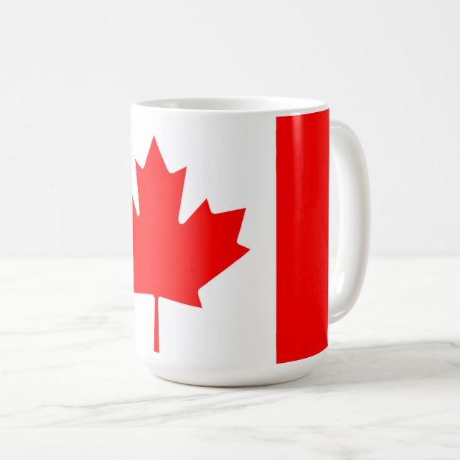 Kanadische Flagge Red Maple Leaf Patriotic Kaffeetasse (VorderseiteRechts)