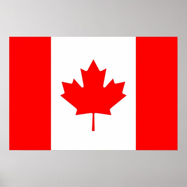 Kanadische Flagge Red Maple Leaf Poster (Vorne)
