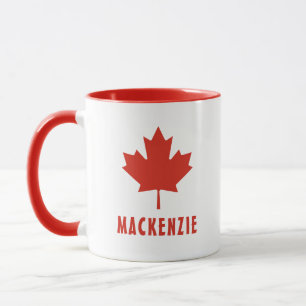 Kanadische Flagge Rot Ahornblatt Canada Day Name T Tasse