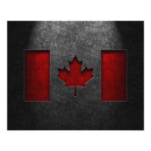 Kanadische Flagge Stone Textur Fotodruck
