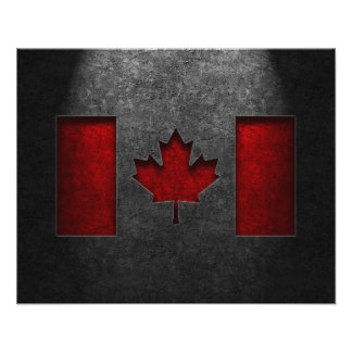Kanadische Flagge Stone Textur Fotodruck