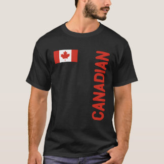Kanadische Flagge und kanadische Wurzeln T-Shirt