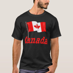 Kanadische Flagge und kanadischer Text T-Shirt