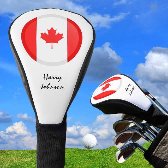 Kanadische Flagge und Mit Monogramm Golf Clubs Golf Headcover (Von Creator hochgeladen)