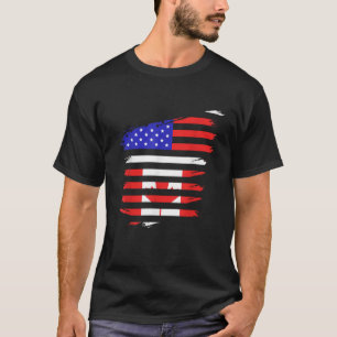 Kanadische Flagge USA Kanada T-Shirt