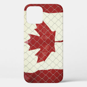 Kanadische Flagge. Zaun der Kettenverbindung Rusti Case-Mate iPhone Hülle