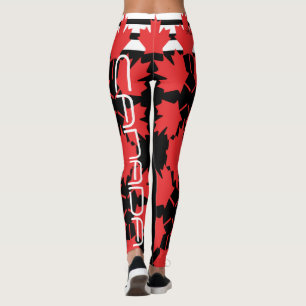 KANADISCHE FLAGGEN-SCHWARZ-LEGGINGS HAVIC ACD LEGGINGS