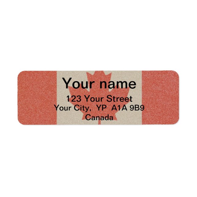 Kanadische Flaggenadresse Unique Fun Canada Shippi (Vorne)