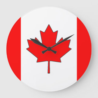 Kanadische Flaggenuhr Große Wanduhr