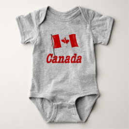 Kanadische Flaggenwinde Baby Strampler