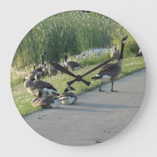 kanadische Gänse Große Wanduhr