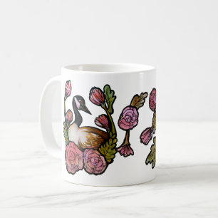 Kanadische Gänse Kanadische Gänse Gänse Rosa Blume Kaffeetasse