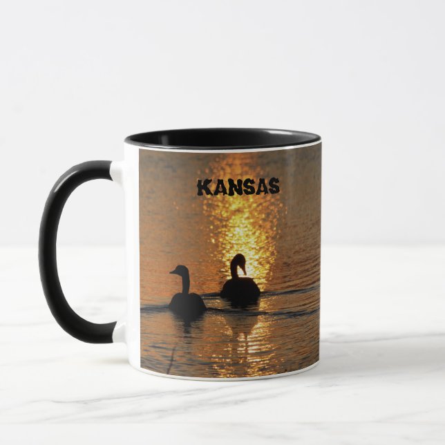 Kanadische Gänse-Silhouette Tasse (Links)