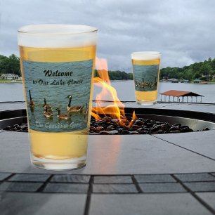 Kanadische Gänse Willkommen in unserem Lake House Glas